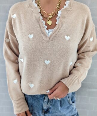 Strickpullover CLASSIC HEARTS – versch. Farben