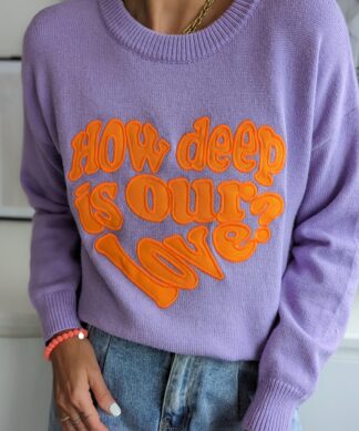 Strickpullover – HOW DEEP IS OUR LOVE – versch. Farben