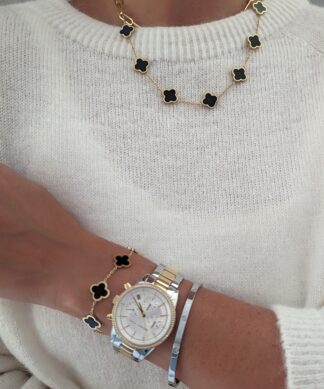 Kette – BLACK LEAF – gold