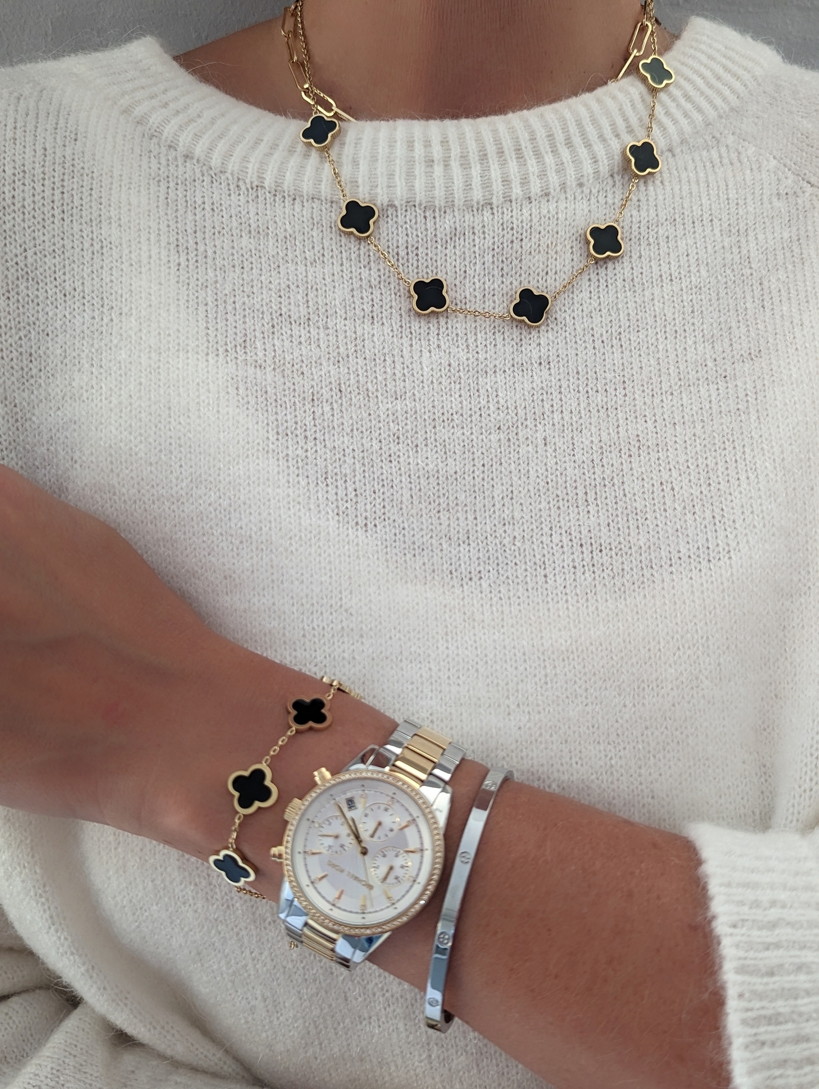 Kette – BLACK LEAF – gold