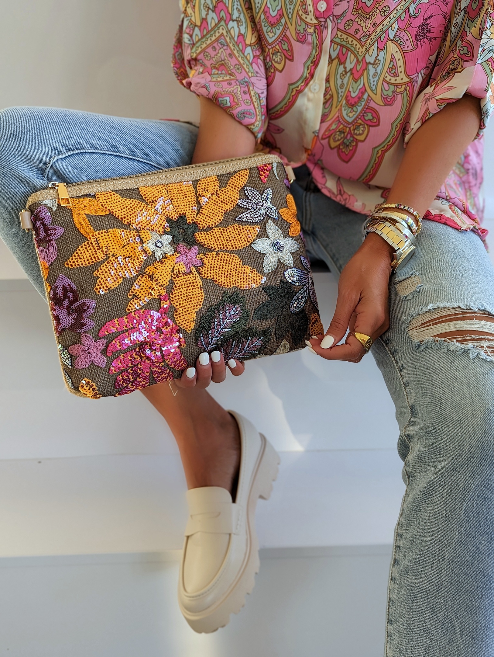 Clutch – STUNNING FLOWERS – versch. Farben