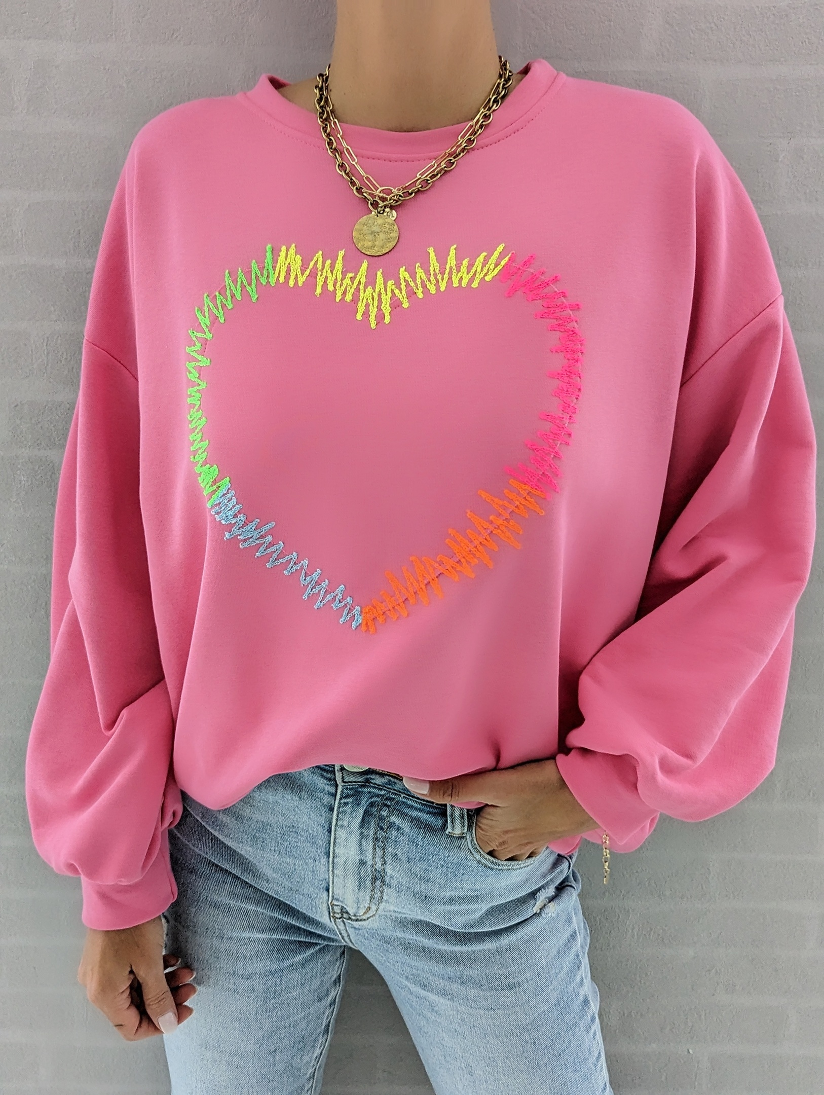 Sweater – COLORING HEART – versch. Farben