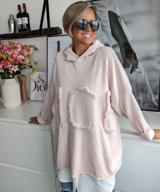 leichter Strick Hoodie – NICE AND CUTE – versch. Farben