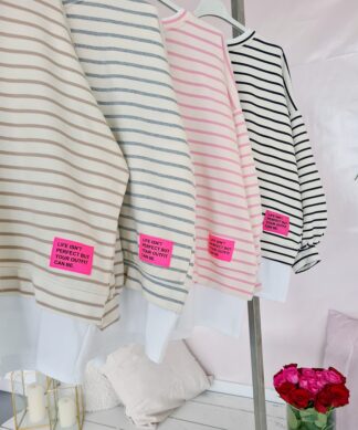 Sweater LIFE ISN’T PERFECT – Two in one – versch. Farben