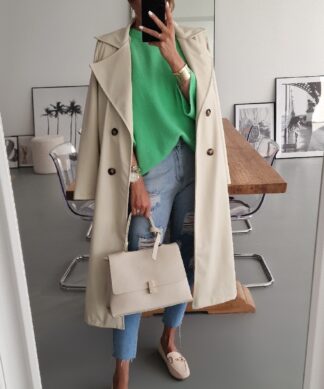 Kunstleder Trenchcoat – HIDE AND SEEK – versch. Farben