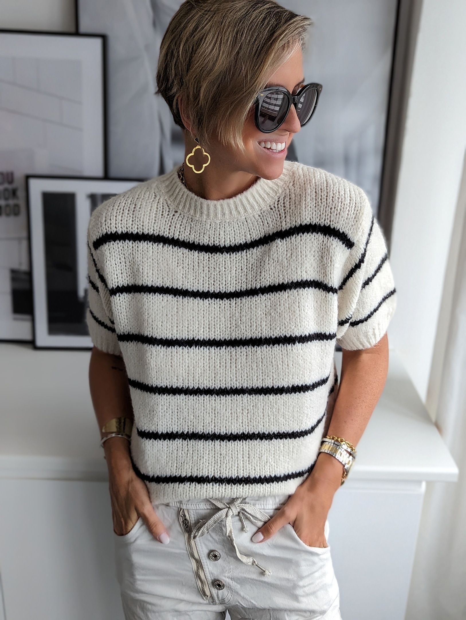 Strickpullover Soft Stripes – versch. Farben