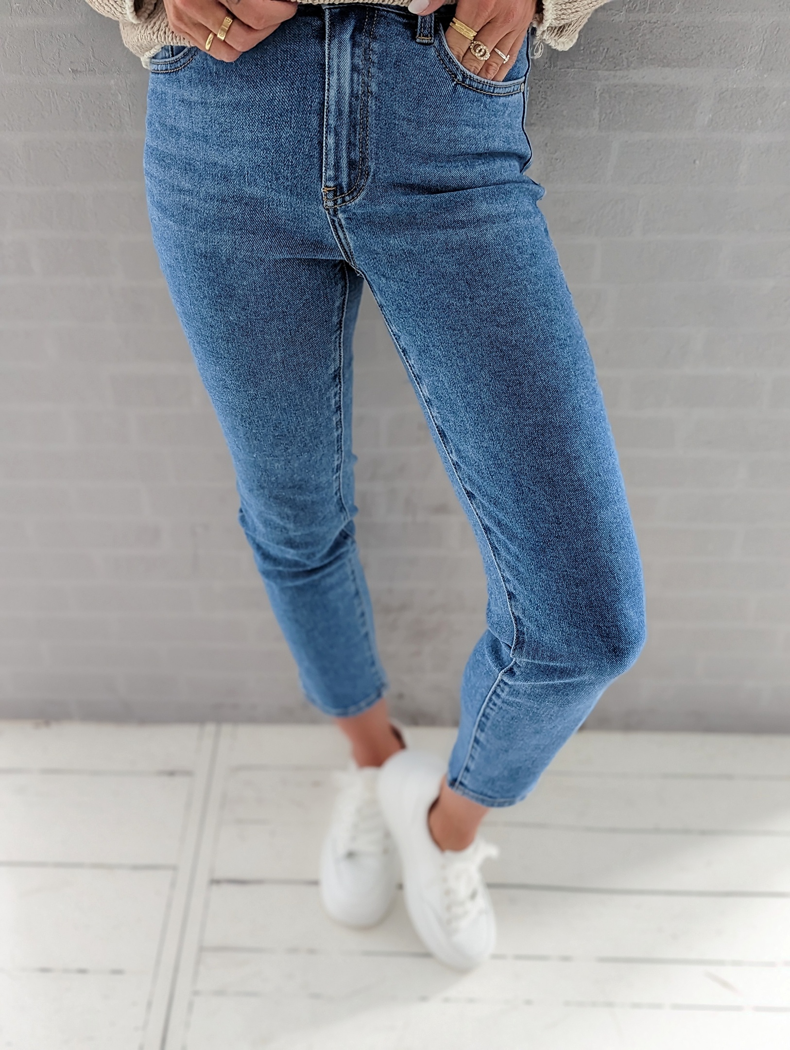 SLIM-Mom-Jeans – FELICITAS – BLUE