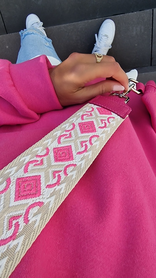 Bagstrap CARAT PINK BEIGE- SILBER EDITION