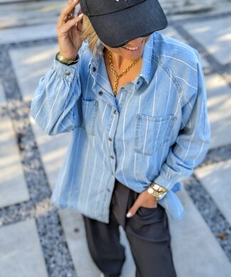 Jeanshemd mit Streifen PERFECT TIMING