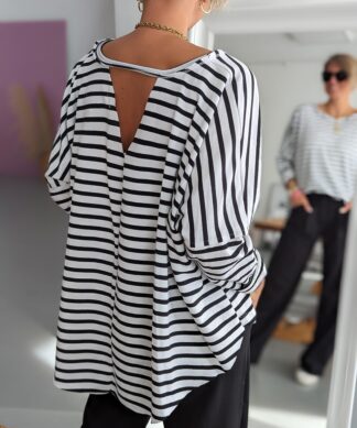 leichter Sweater Open Back STRIPES – versch. Farben
