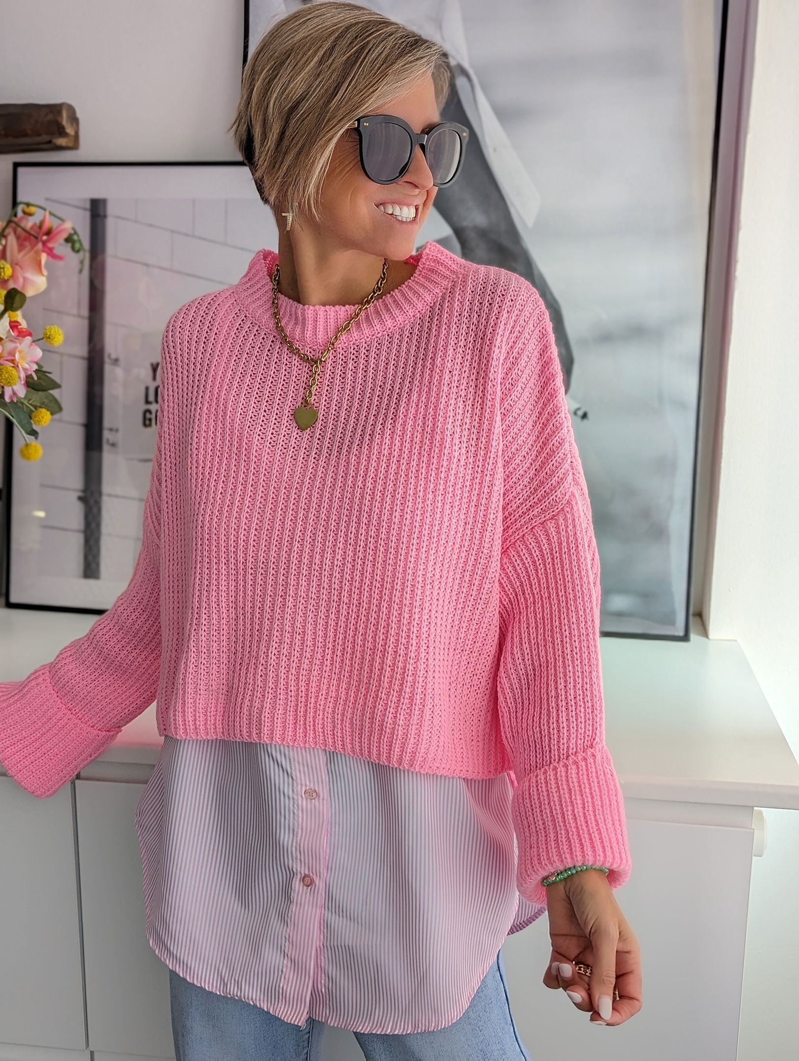 Strickpullover SPRING THING – versch. Farben