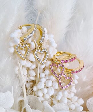 Ohrringe – DROP HEART – gold