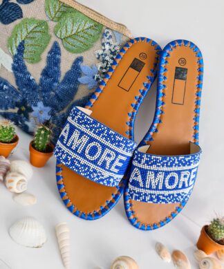 Pantolette AMORE – blau