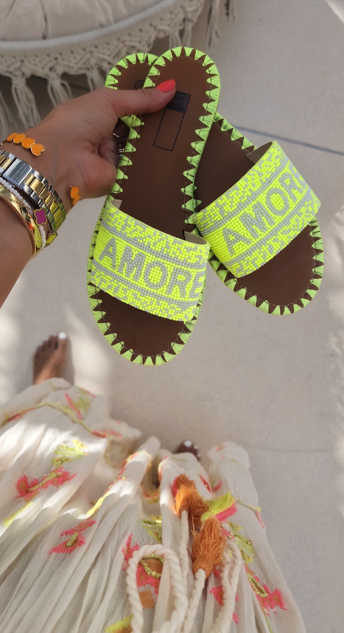 Pantolette AMORE – gelb
