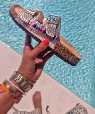 Pantolette BOHO JEWELS 2.0 – weiss