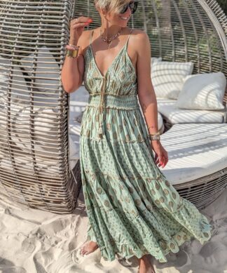 Langes Spaghettiträgerkleid BARBADOS – EXCLUSIVE COLLECTION