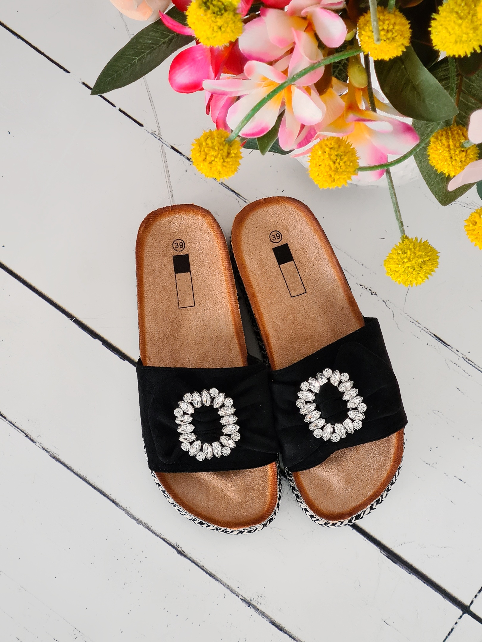 Pantolette RIBBON OF DIAMONDS – schwarz