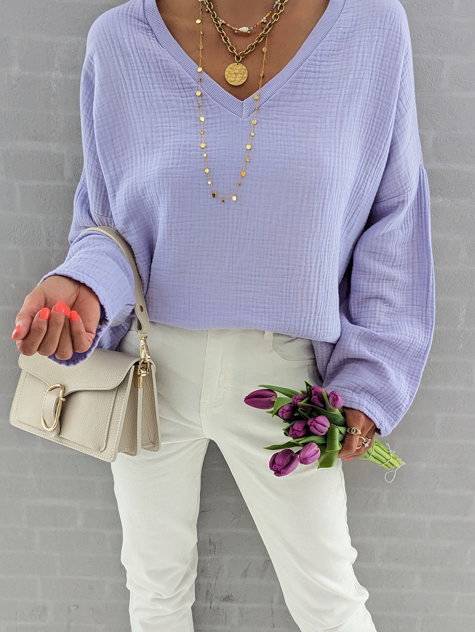 Musselin Oberteil – WEAR IT WELL – versch. Farben