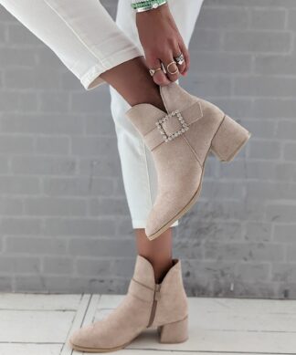 Stiefelette SUEDE DIAMOND – beige