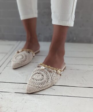 Mule SHELLS AND PEARLS – beige