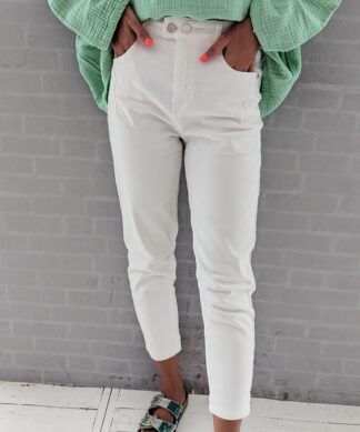 SLIM-Momjeans – ZOEY – weiss