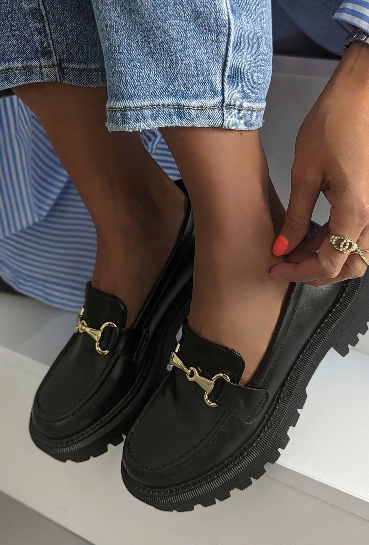 Platform LOAFER – Queens – schwarz