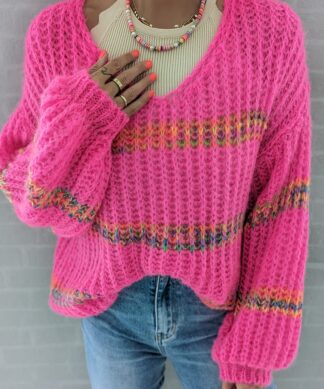Strickpullover – Colourful Lines – versch Farben
