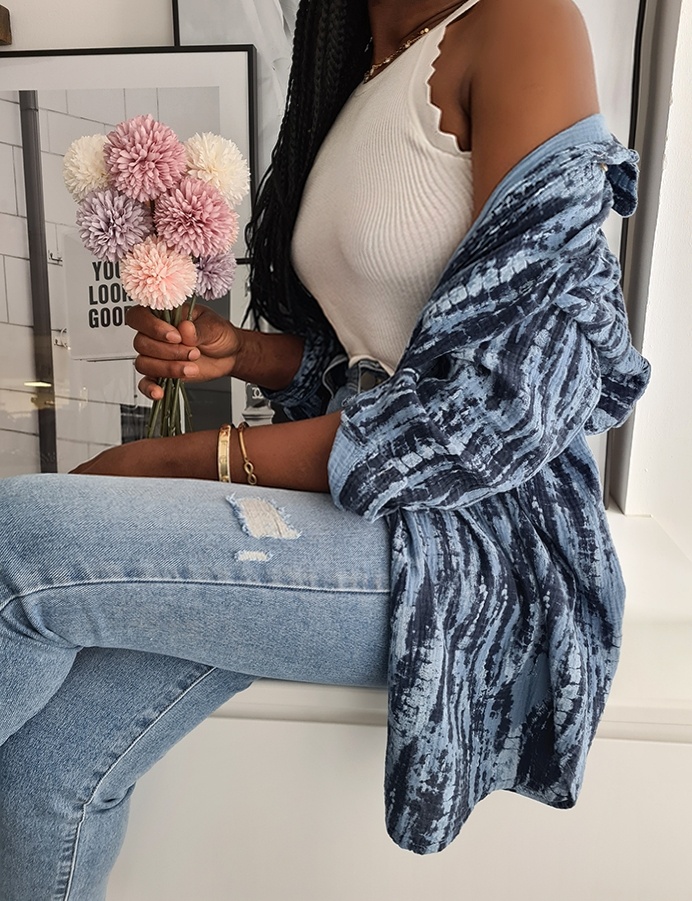 Musselinbluse BATIK LOVE – versch. Farben