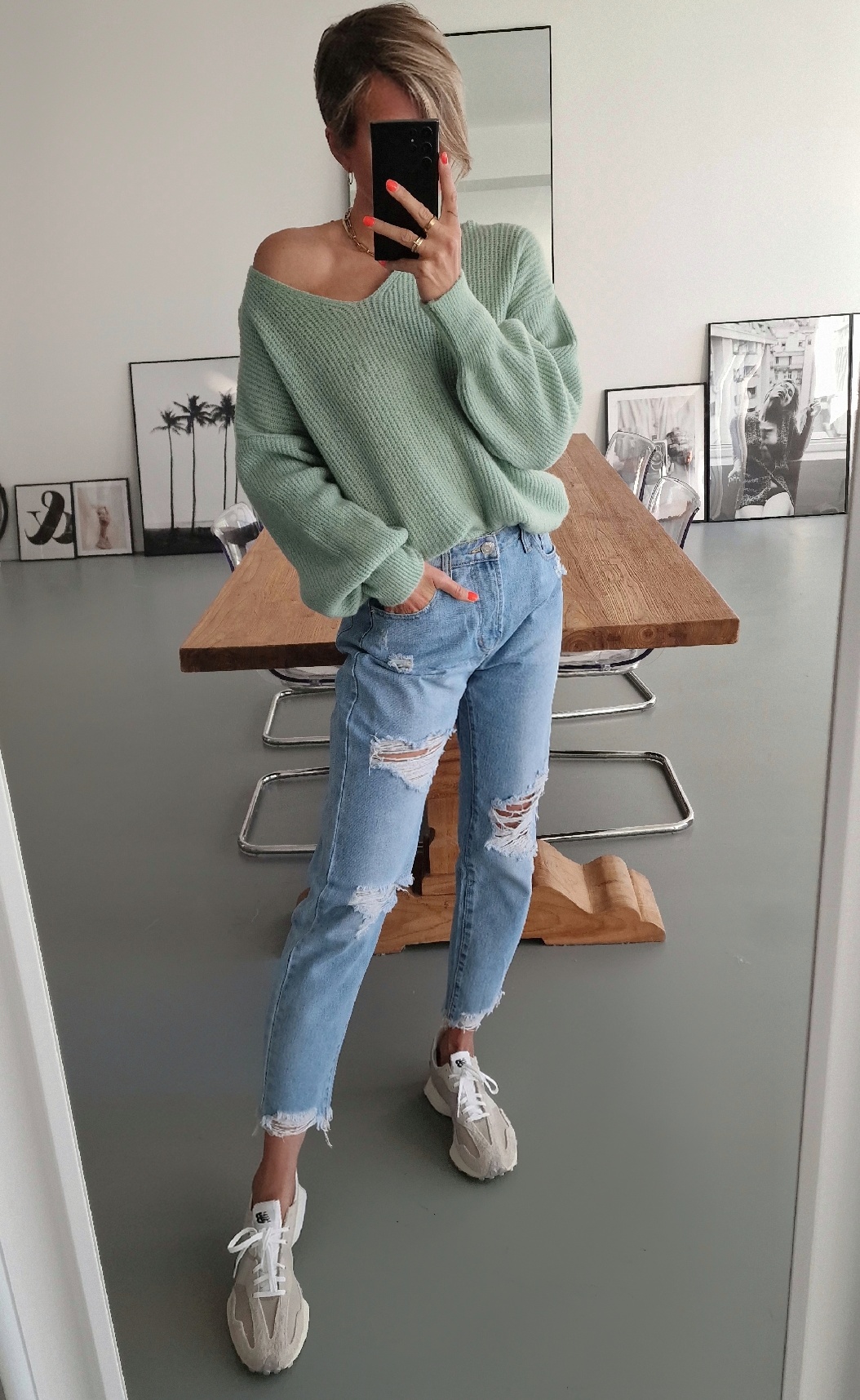 Mom Fit Jeans – CHIARA – light blue destroyed