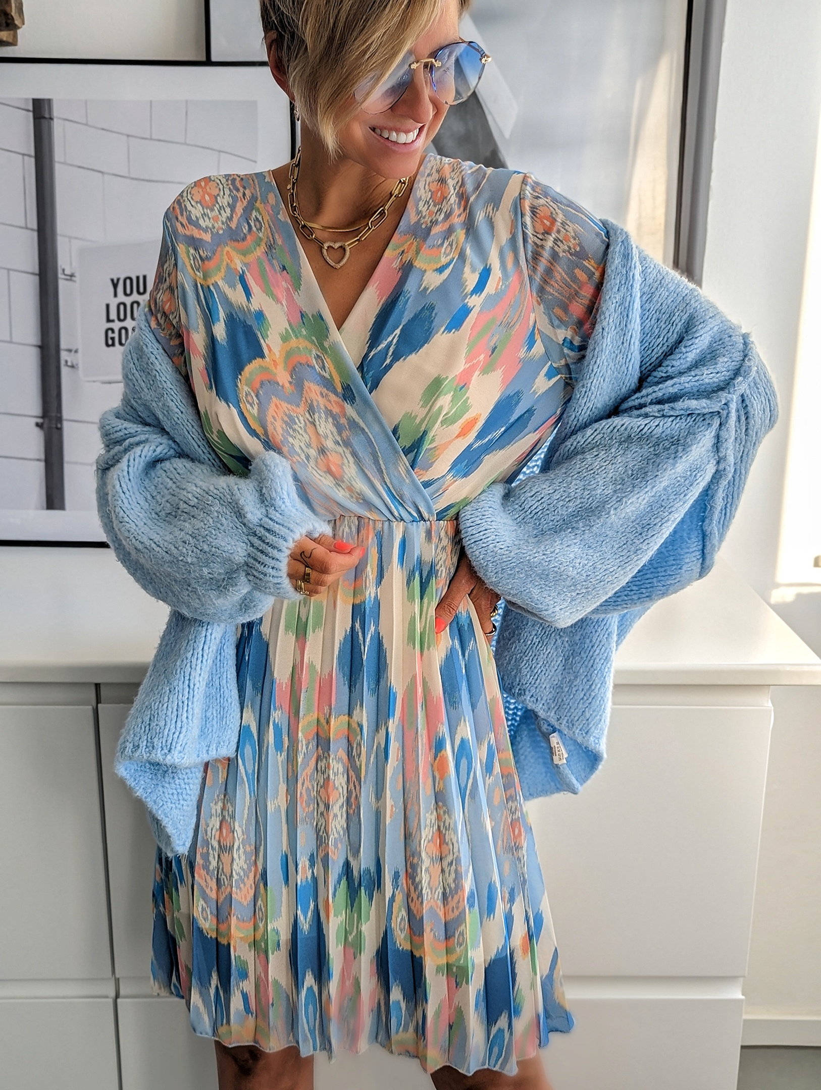 Midi Kleid SUN WILL SHINE- versch. Farben