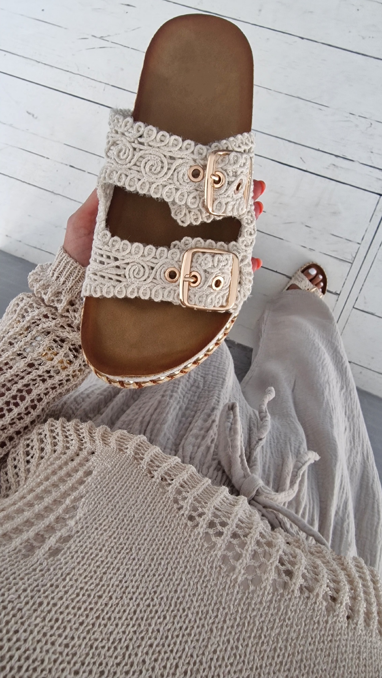 Pantolette – LOOK UP – beige