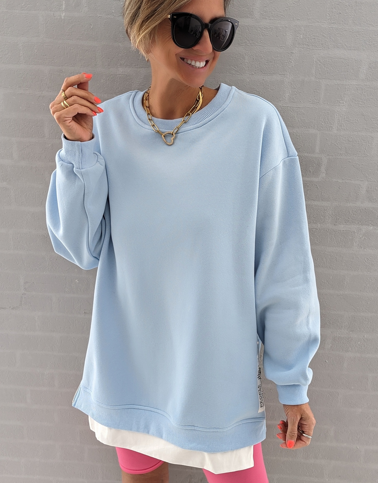 Sweater ZIP N STYLE – hellblau