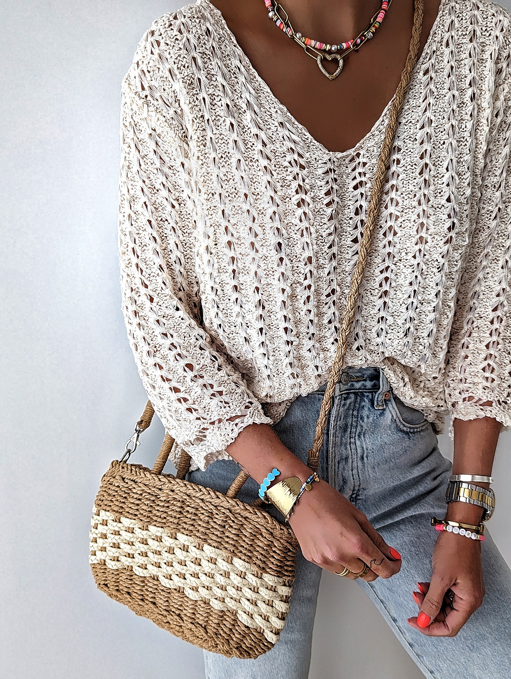 Lochstrickpullover – Come Away With Me