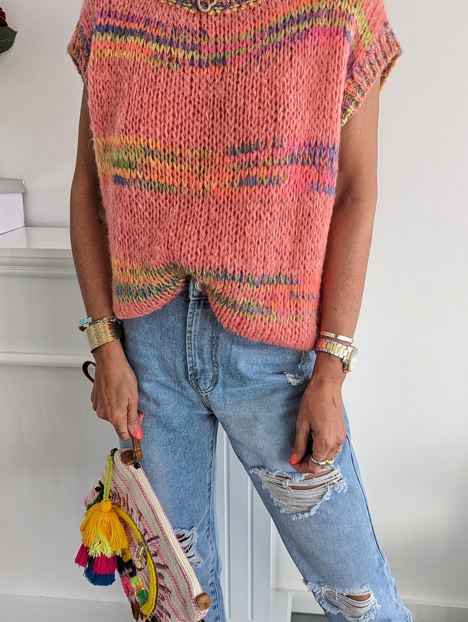 Strickpullunder- CONFETTI – versch. Farben