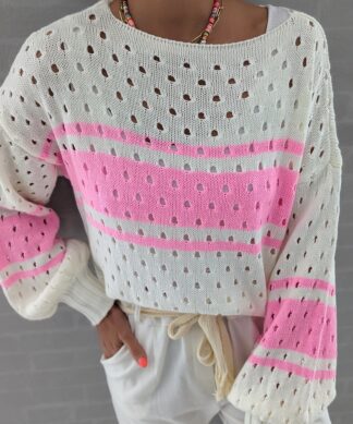 Lochstrickpullover – CHANGES – versch. Farben