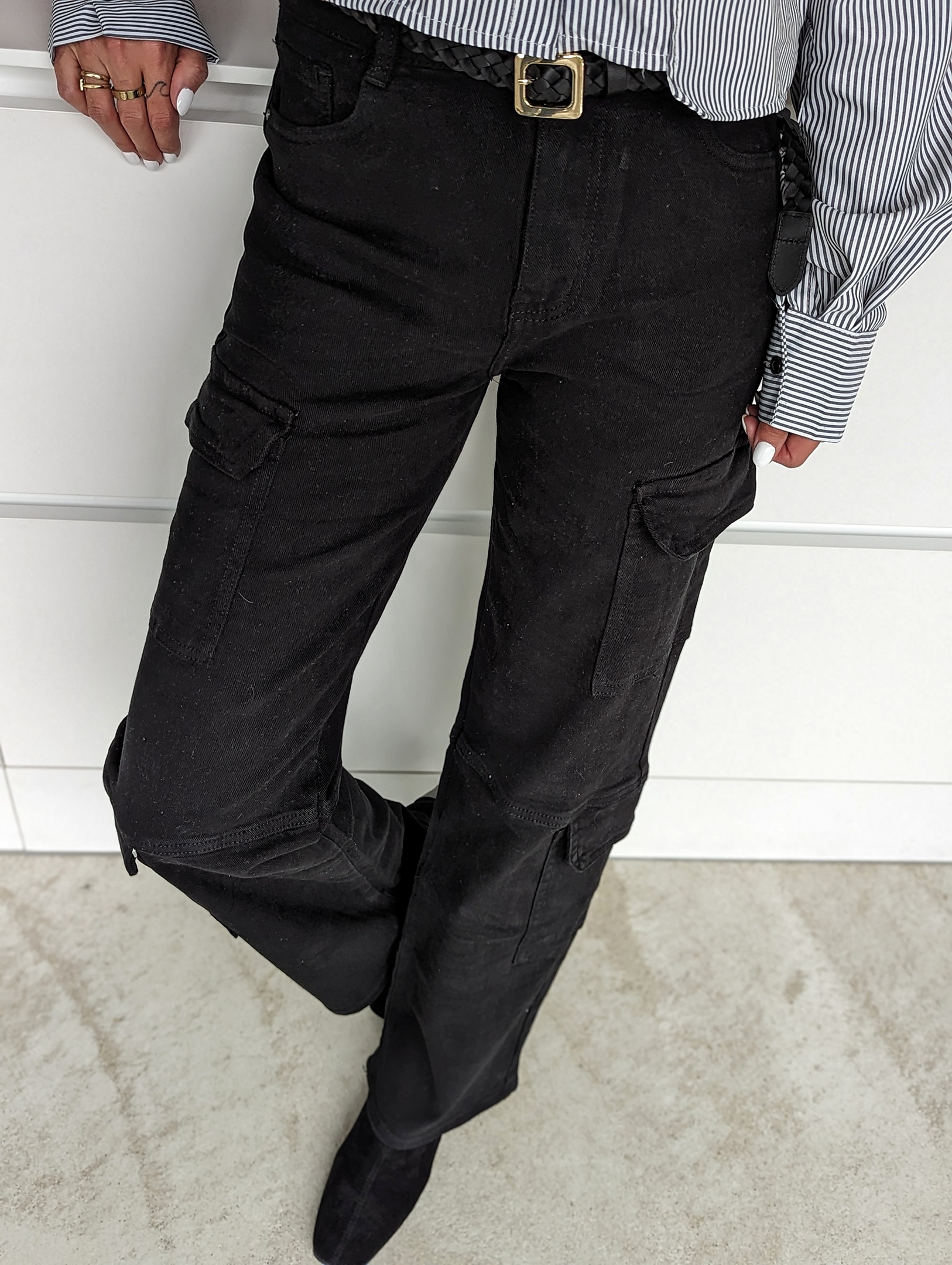 CARGO JEANS – ROXY – BLACK SALE