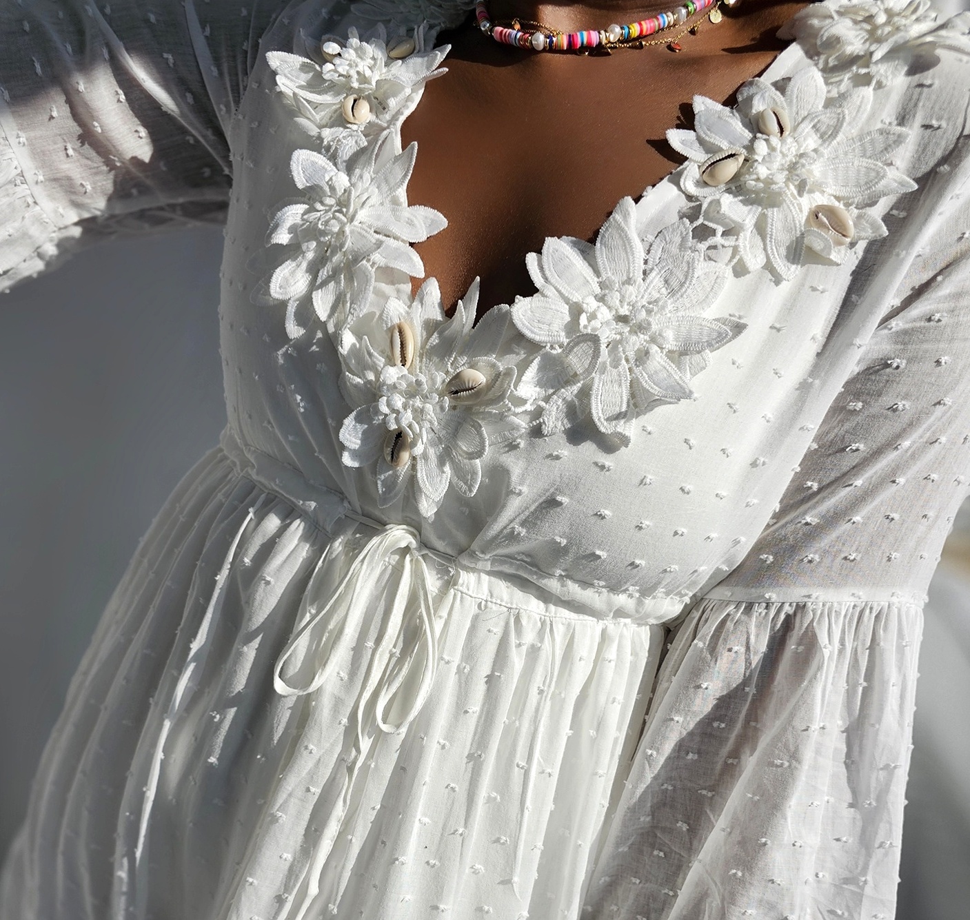 kurzes Kleid – CAYMAN – weiss
