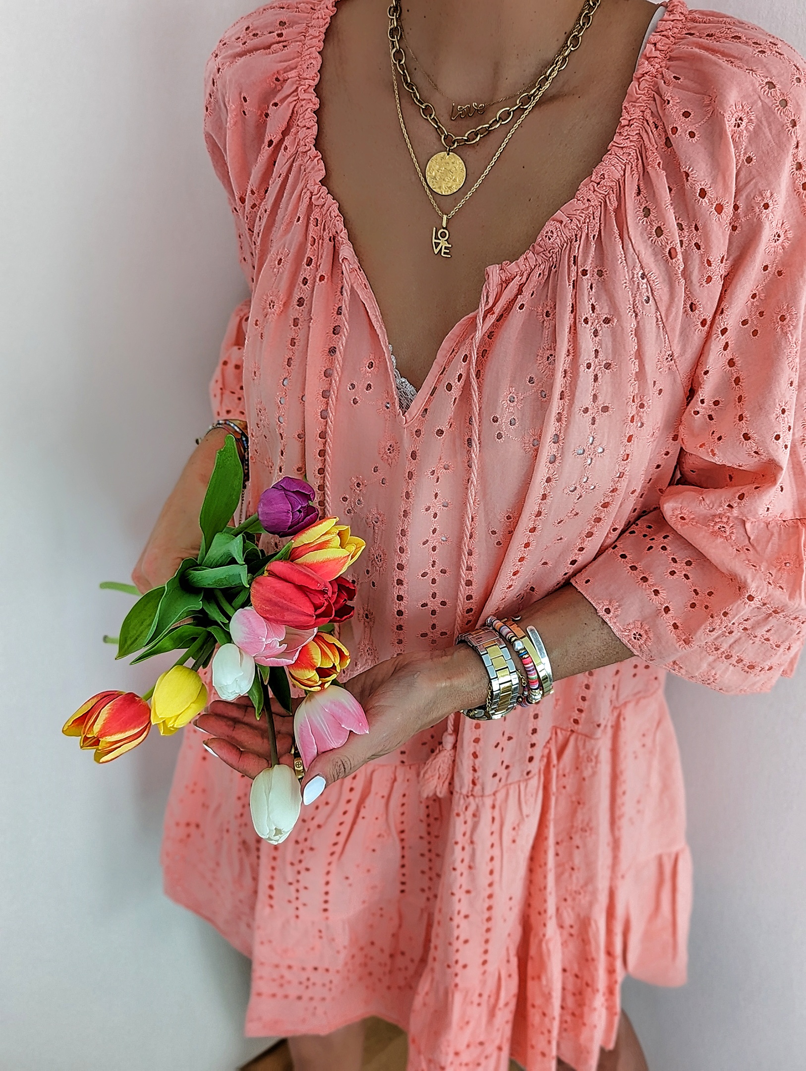 Lochstick-Kleid – CLAVICULA – versch. Farben