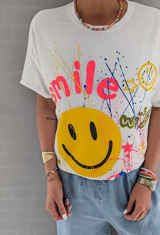 T-Shirt – SMILE WITH ME – versch. Farben