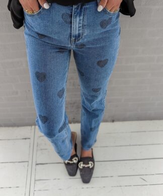 Straight Highwaist Jeans – HEARTS- SALE