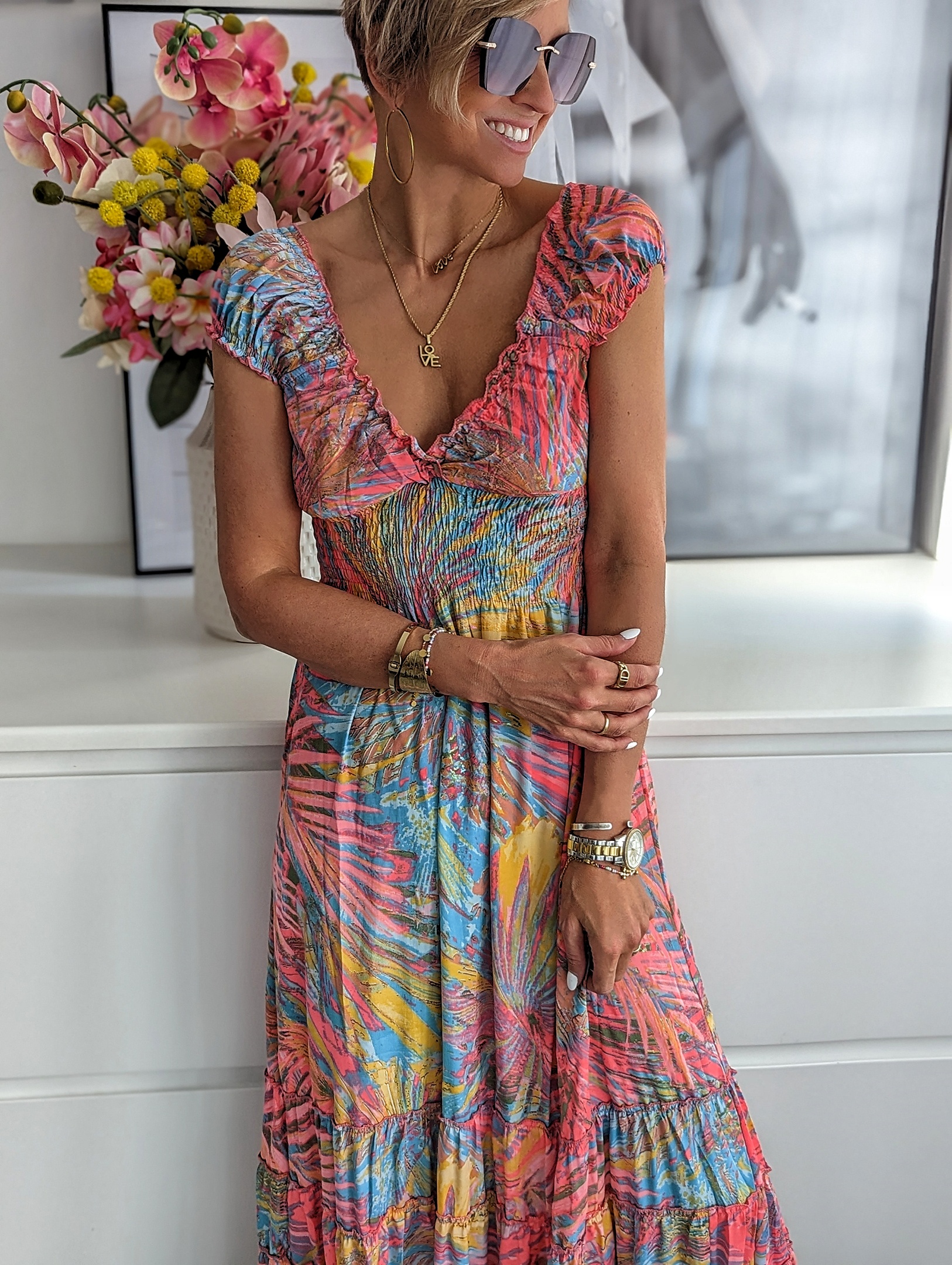 langes Kleid – TROPICAL DESIRE – versch. Farben