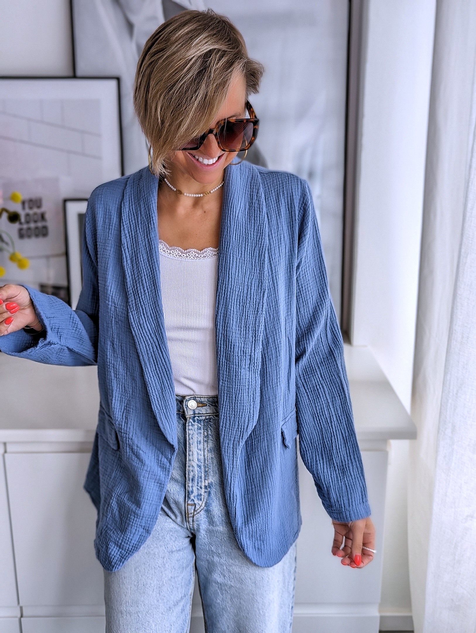 Musselin BLAZER – versch. Farben