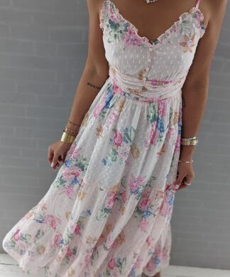 langes Kleid – Among the Flowers – rosa