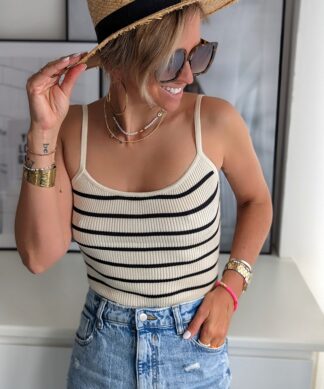 Strick-Body – BACKLESS – striped