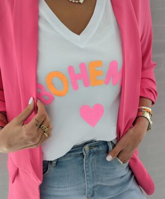 Shirt – BOHEME SPARKLE  – weiss