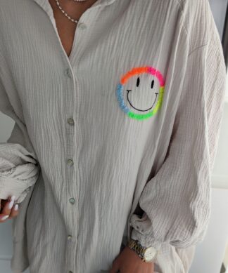 Musselinbluse SMILE – versch. Farben