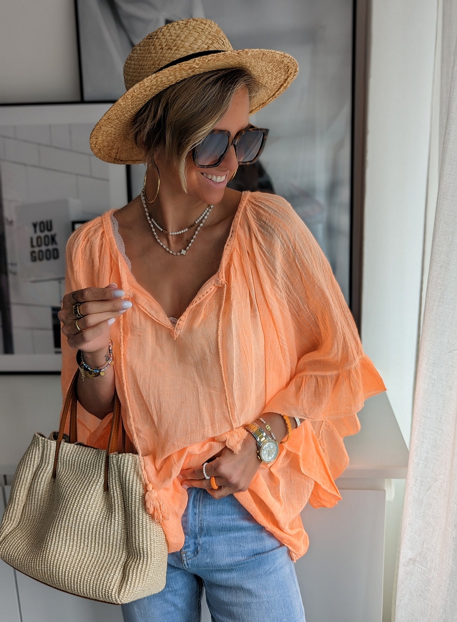 hübsche Bluse – STYLE WITH IT – versch. Farben