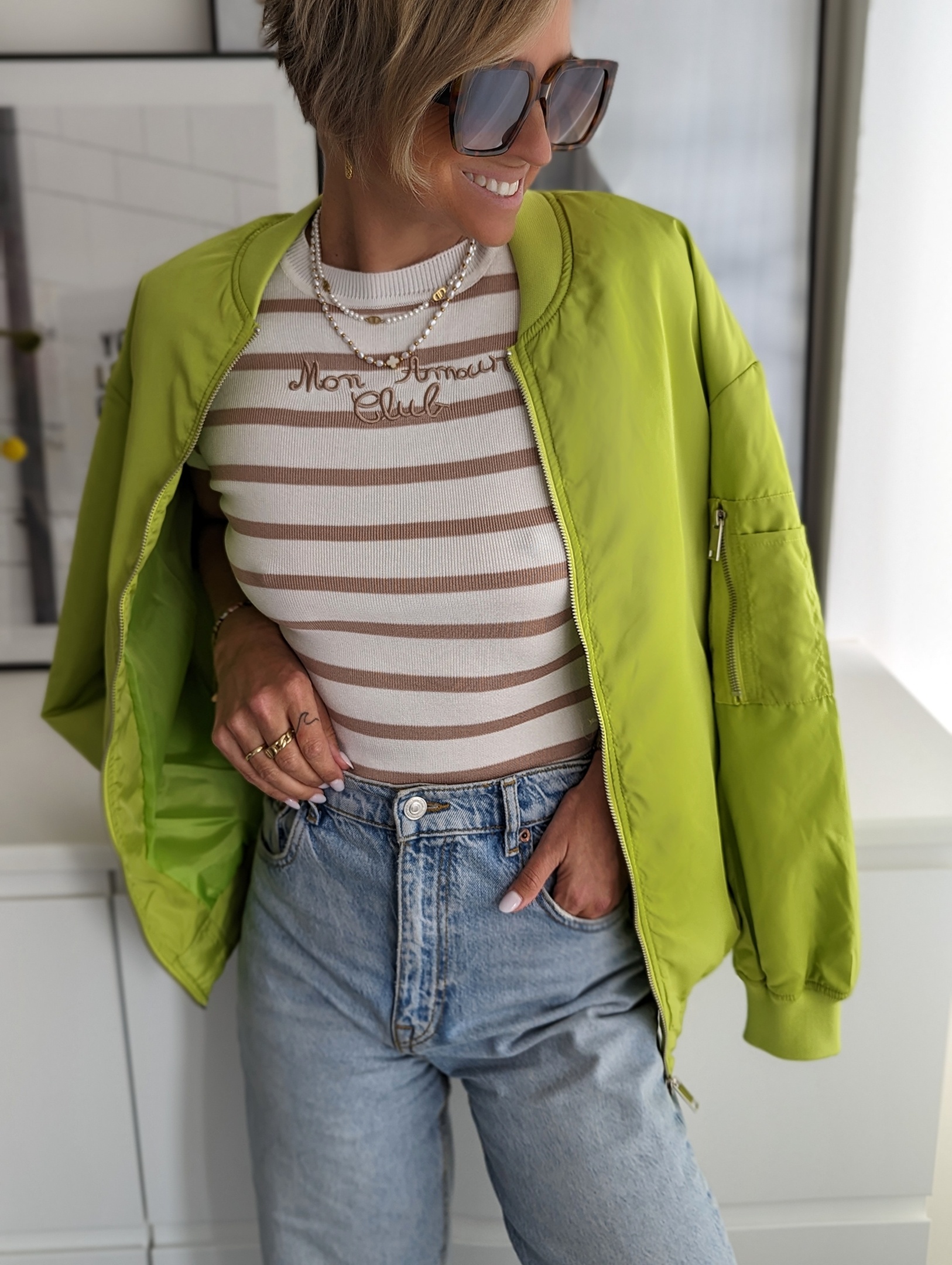 Feinstrick Shirt – Mon Amour Club – versch. Farben