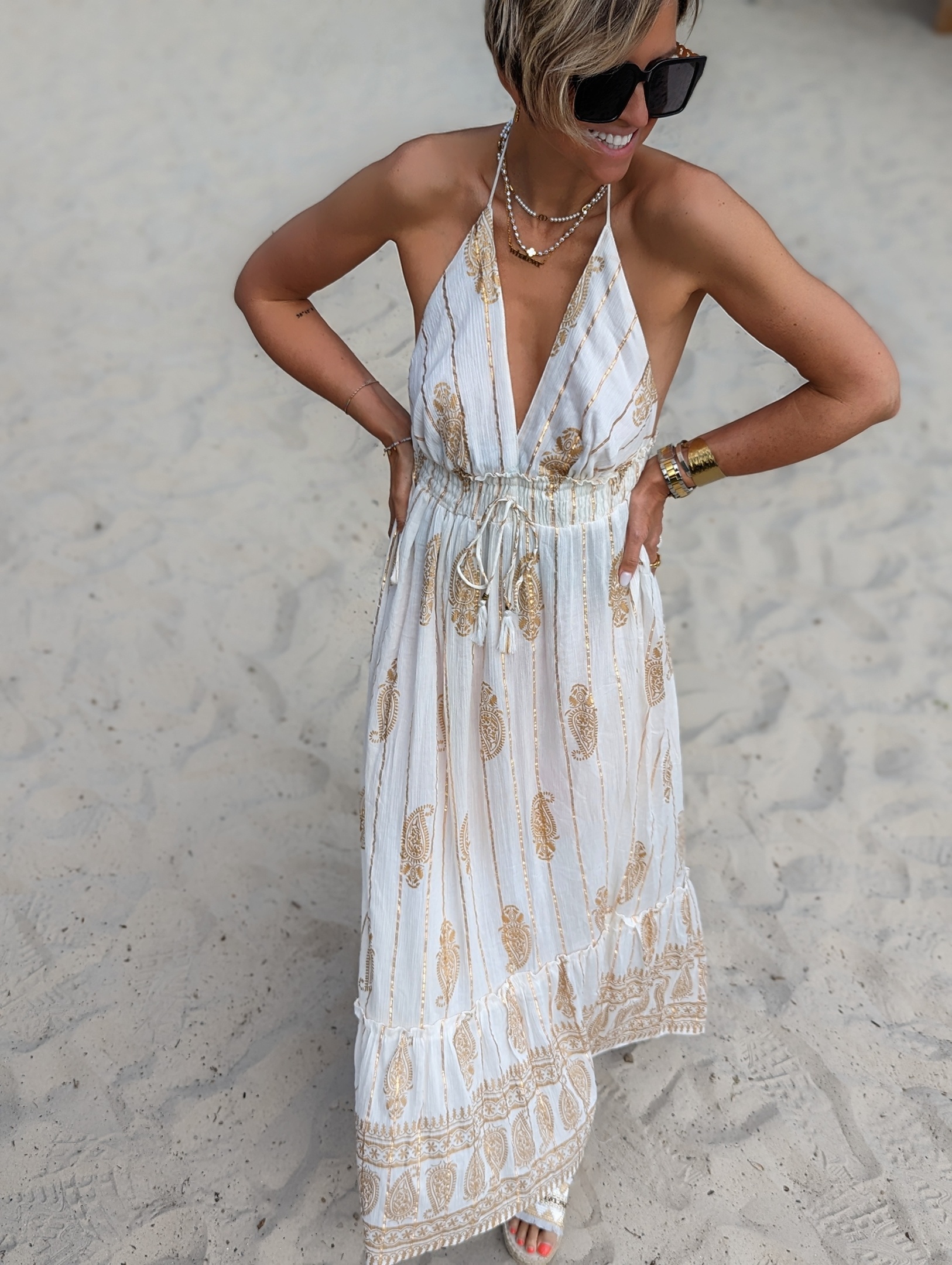 langes Spaghettiträgerkleid INDIAN SUMMER – EXCLUSIVE COLLECTION