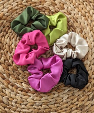 Satin Scrunchie SHINY – versch. Farben
